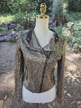 Lovers‎ + Friends Sequin Gold Blazer Size Small